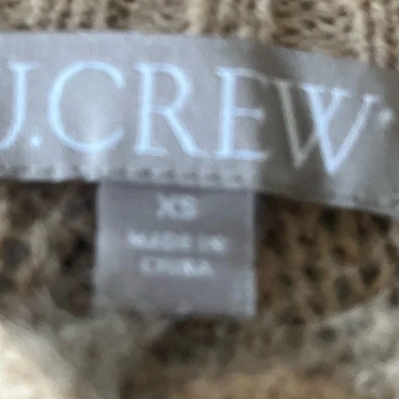J. Crew pointelle wool alpaca blend xs tan sweater - Picture 2 of 3